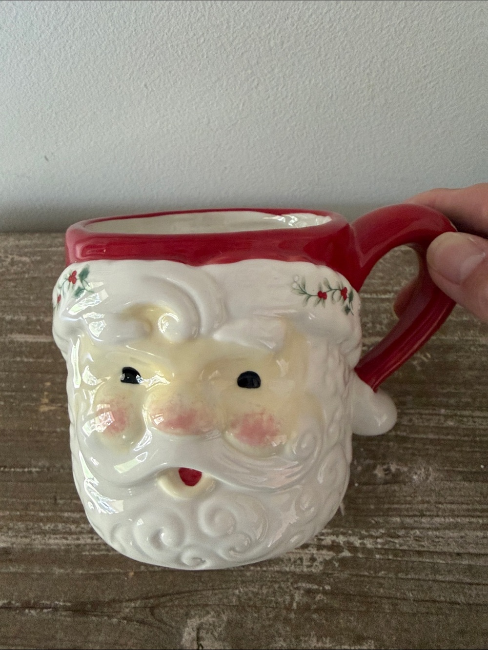 Pfaltzgraff Santa Mug Winterberry